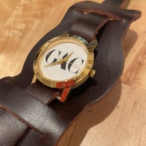 GAC watch with genuine leather strap